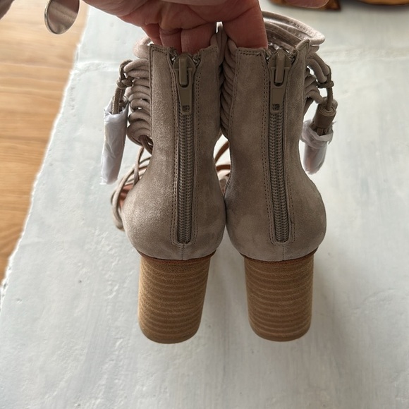 NEW Jeffrey Campbell Despina Leather Suede Sandals 3” Round Block Heel 7.5 Shoe - Picture 13 of 16